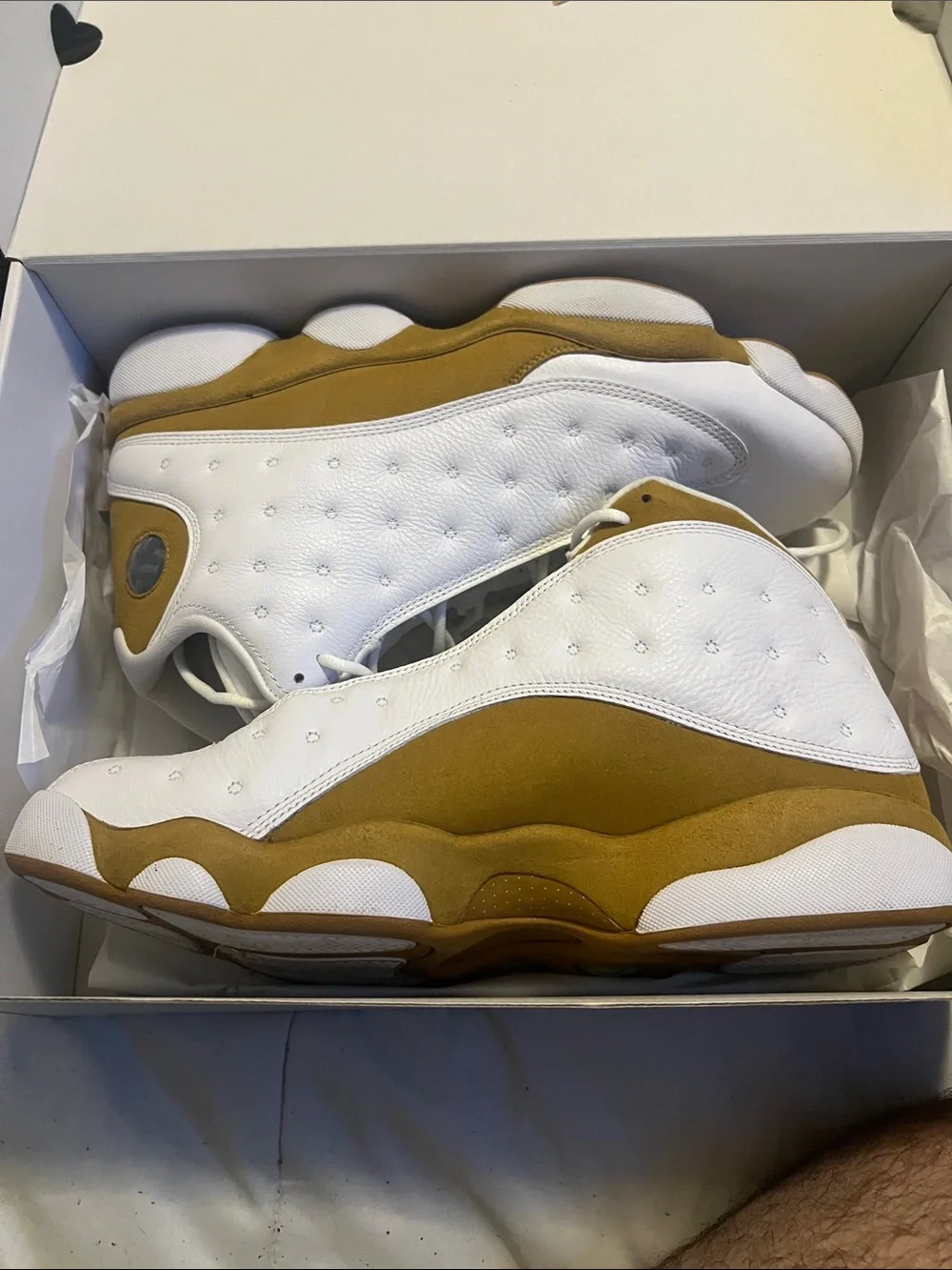 Jordan Men's White and Tan Retro Basketball Sneakers